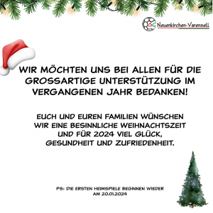 Read more about the article Frohe Weihnachten und einen guten Rutsch ins neue Jahr!