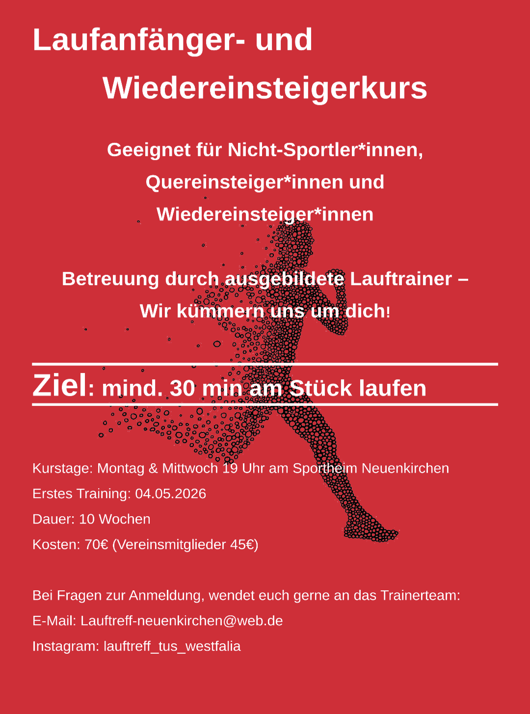 Du betrachtest gerade Laufkurs für Anfänger, Quereinsteiger und Wiedereinsteiger startet in Kürze